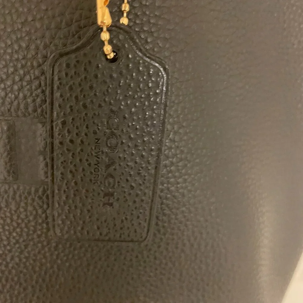 COACH CC050 Pebble Leather CAMERON Large Tote Shoulder Bag ~ BLACK ~ CC050 - Picture 4 of 9